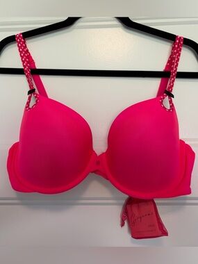 Victoria’s Secret “Sexy Little Things” Pink Bra w Polka Dots on Straps- 38D NEW